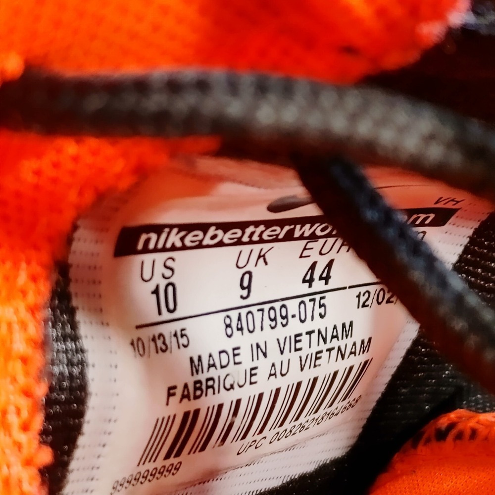 Nike Pennfast Roshe Men Size 10 Running Athletic Shoe Sneaker Blue Orange - Picture 9 of 9